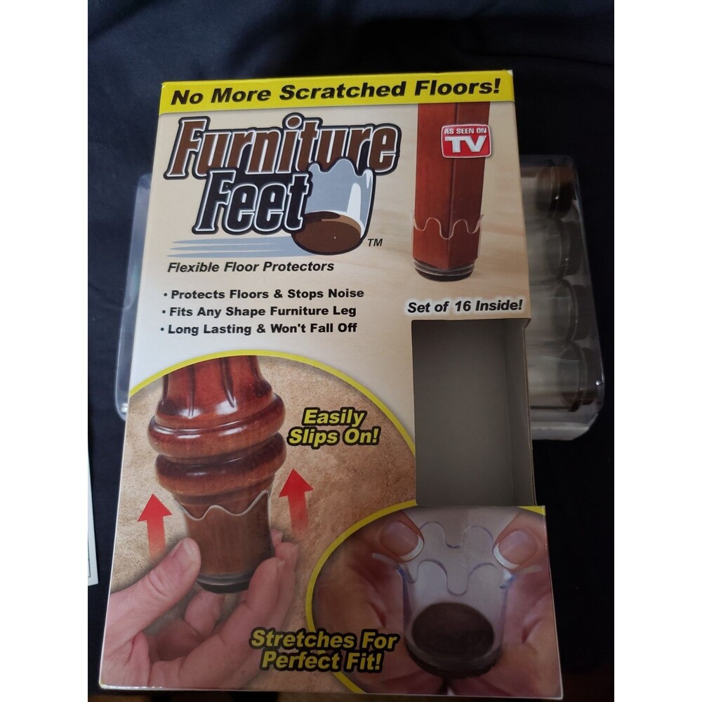 Furniture Feet Flexible Floor Protectors "As Seen On TV" ONLY 9 Small OPEN BOX